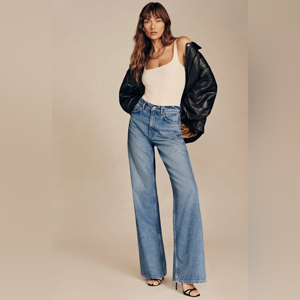 Reformation Cary High Rise Slouchy Wide Leg Jeans
